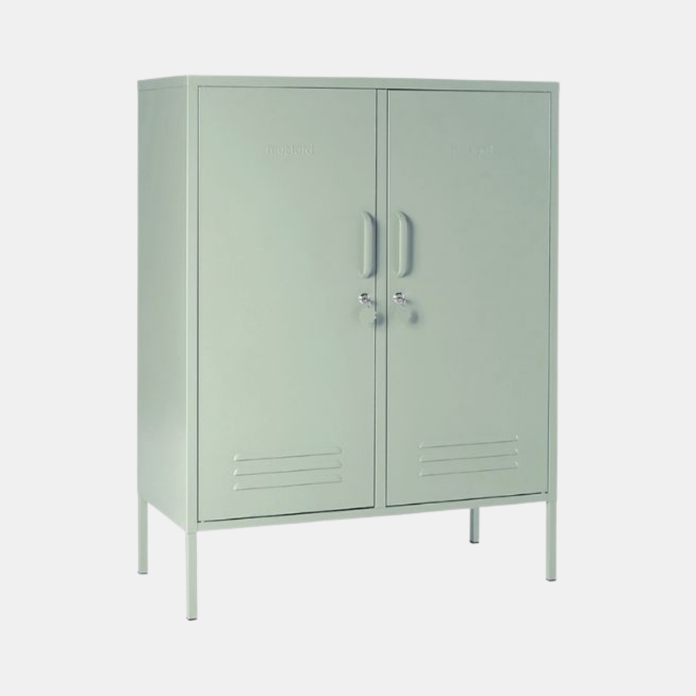 Mustard | Midi Locker - Sage | Shut the Front Door