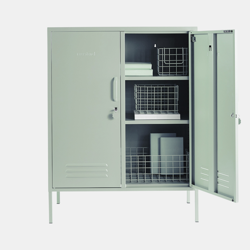 Mustard | Midi Locker - Sage | Shut the Front Door