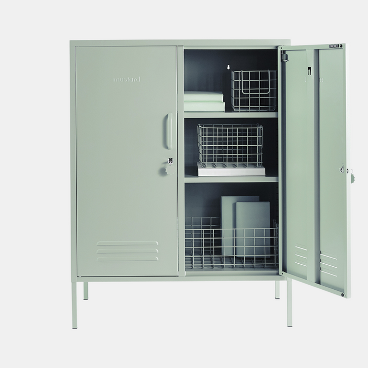 Mustard | Midi Locker - Sage | Shut the Front Door