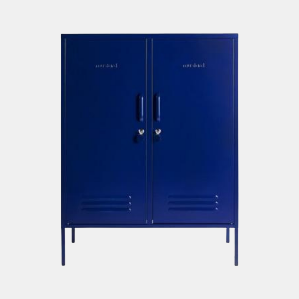 Mustard | Midi Locker - Navy | Shut the Front Door