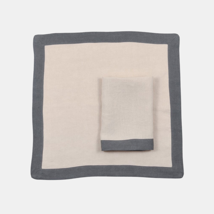 Raine & Humble | Elegance Linen Napkin - Storm | Shut the Front Door