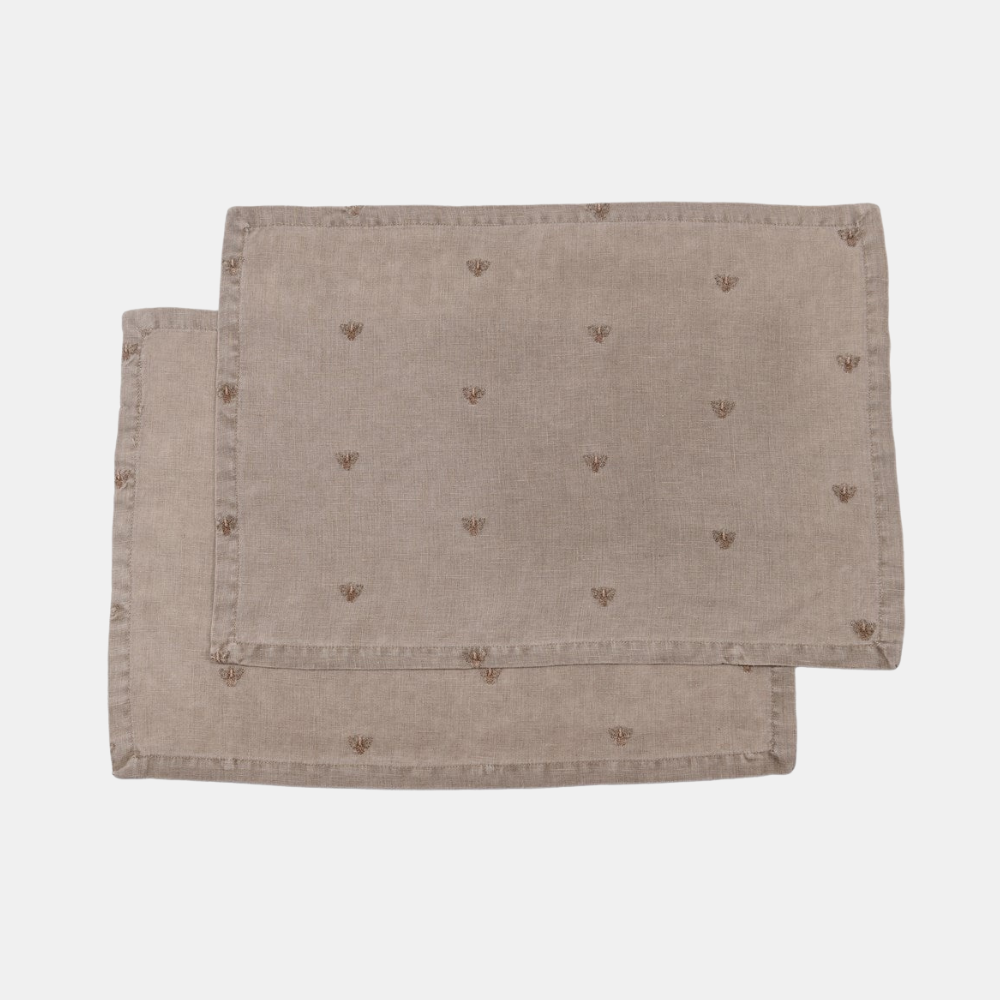 Raine & Humble | Mason Bee Linen Placemat - Stone | Shut the Front Door