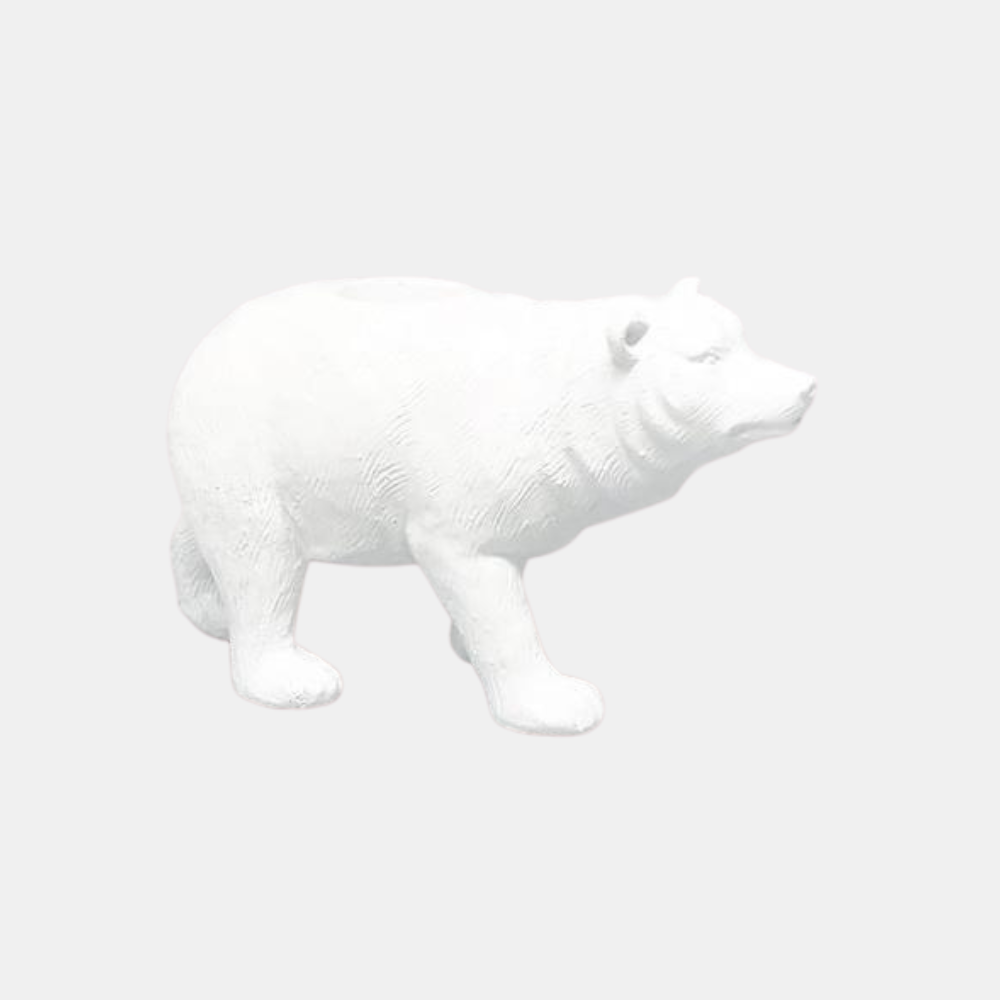 White Moose | Bear Candle Holder White | Shut the Front Door