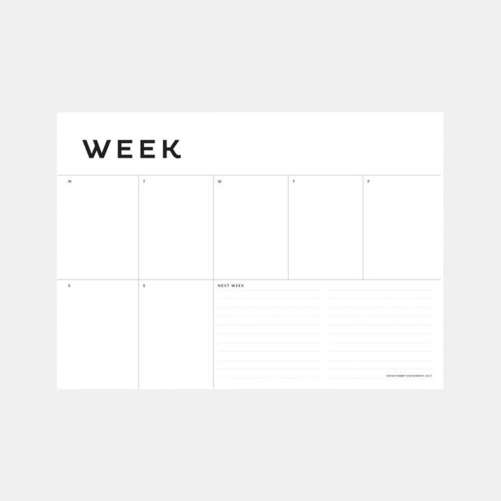 Father Rabbit | Father Rabbit A4 Week Planner | Shut the Front Door