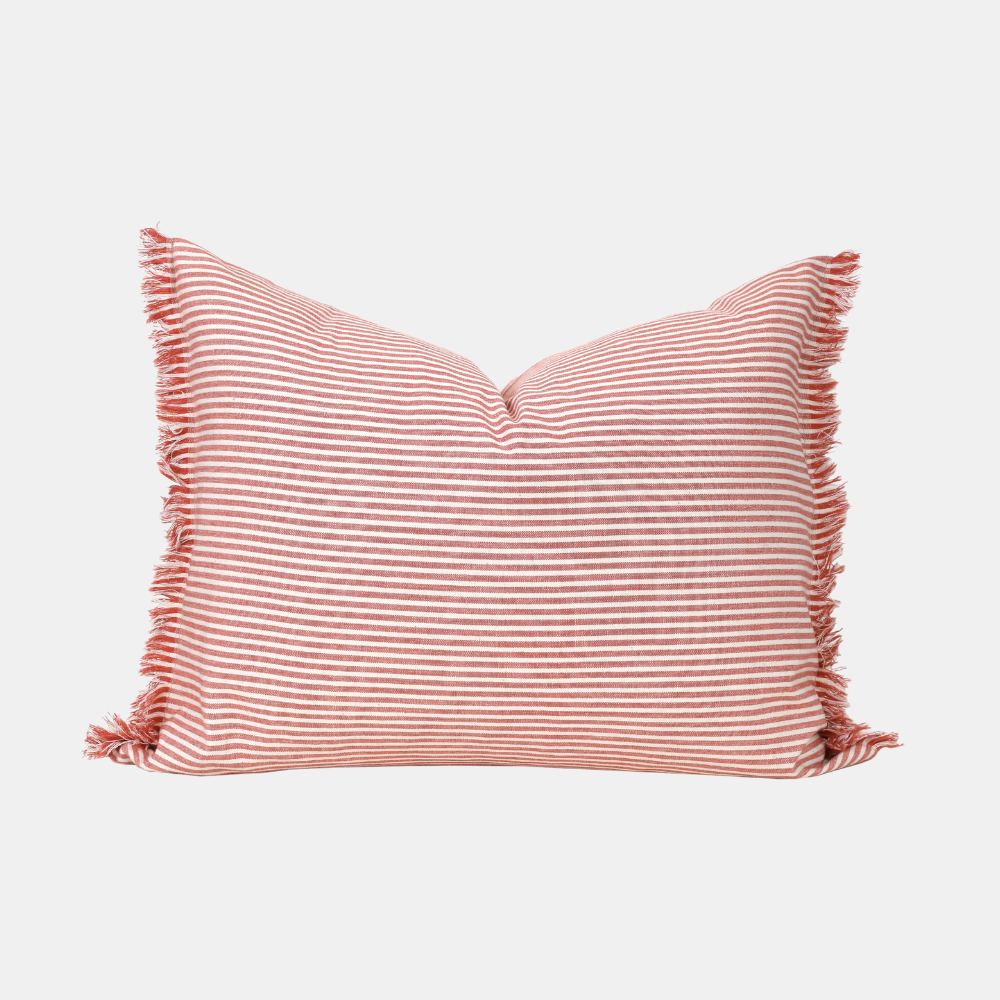 Raine & Humble | Abby Stripe Cushion - Terracotta | Shut the Front Door