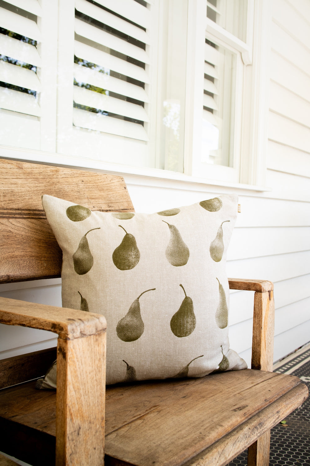 Raine & Humble | Pear Cushion 45cm - Khaki | Shut the Front Door