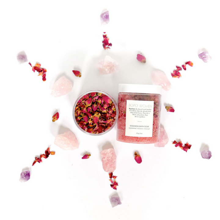 Bopo Women | Goddess Bath Soak - Clementine Rosehip & Pink Clay | Shut the Front Door