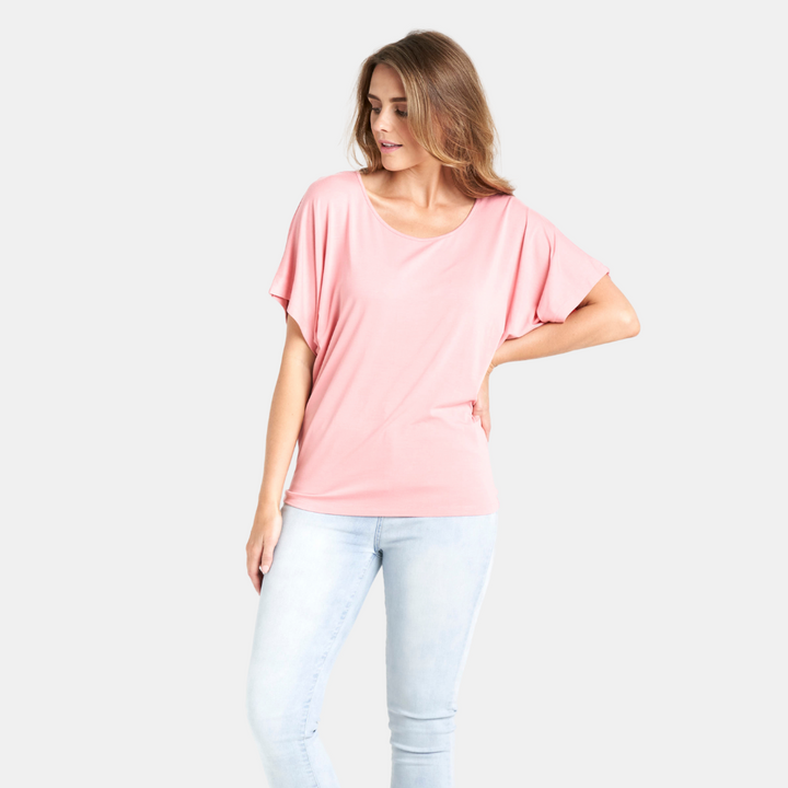 Betty Basics | Maui Tee - Salmon Pink | Shut the Front Door