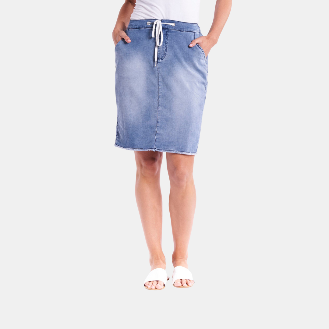Betty Basics | Aston Skirt - Denim Blue | Shut the Front Door