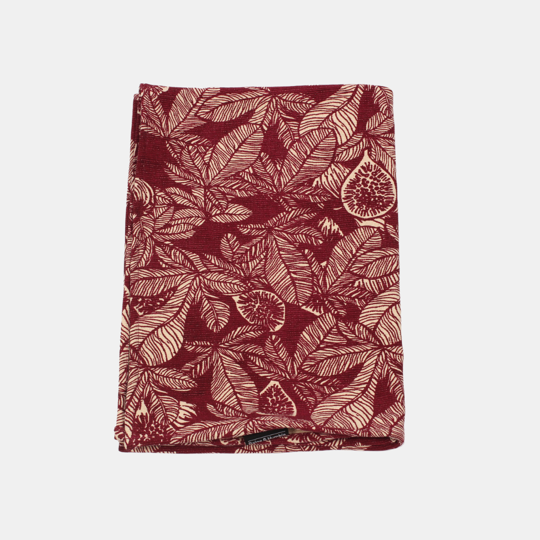 Raine & Humble | Fig Tree Terry Tea Towel -Ruby | Shut the Front Door