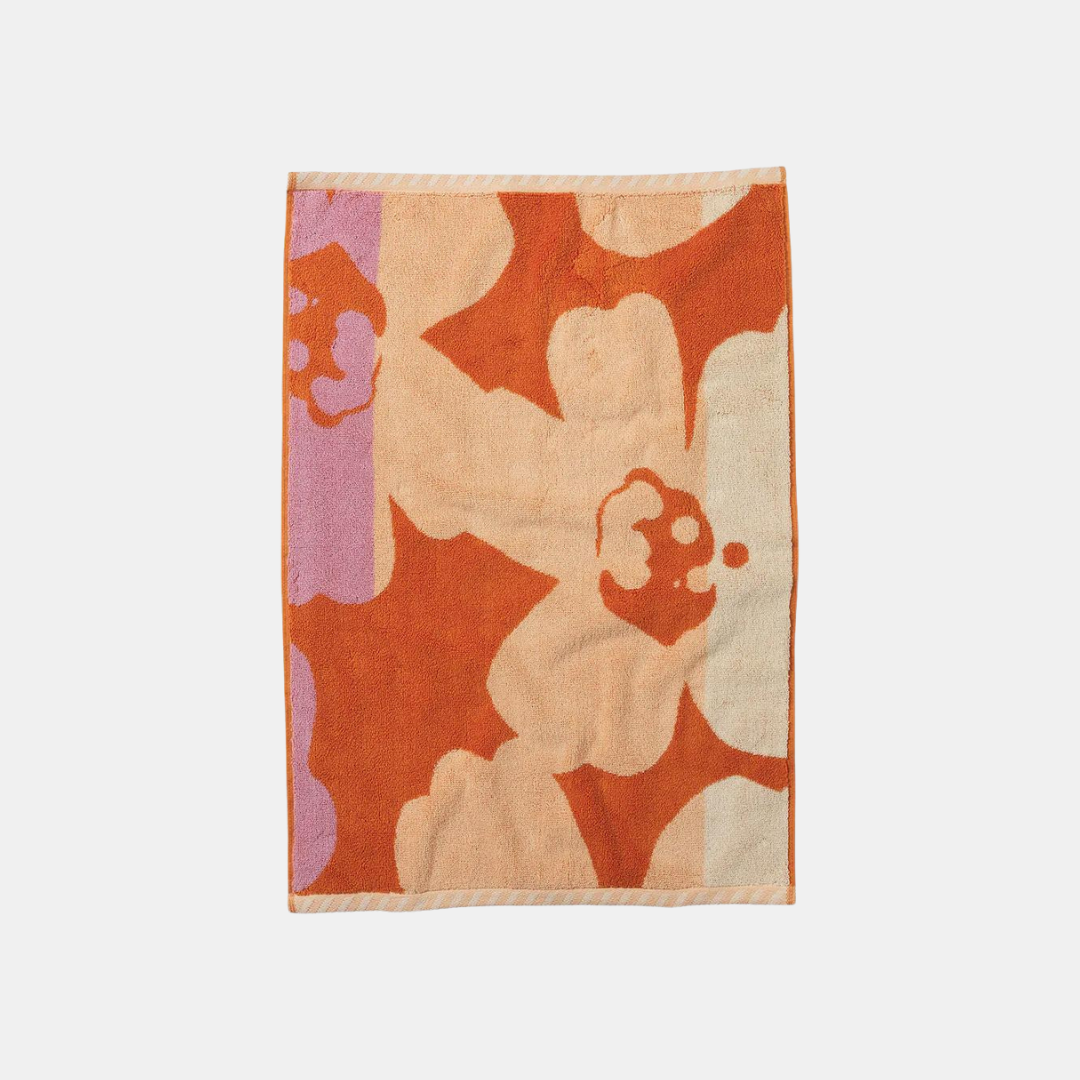 SAGE & CLARE | Manning Floral Hand Towel - Persimmon | Shut the Front Door