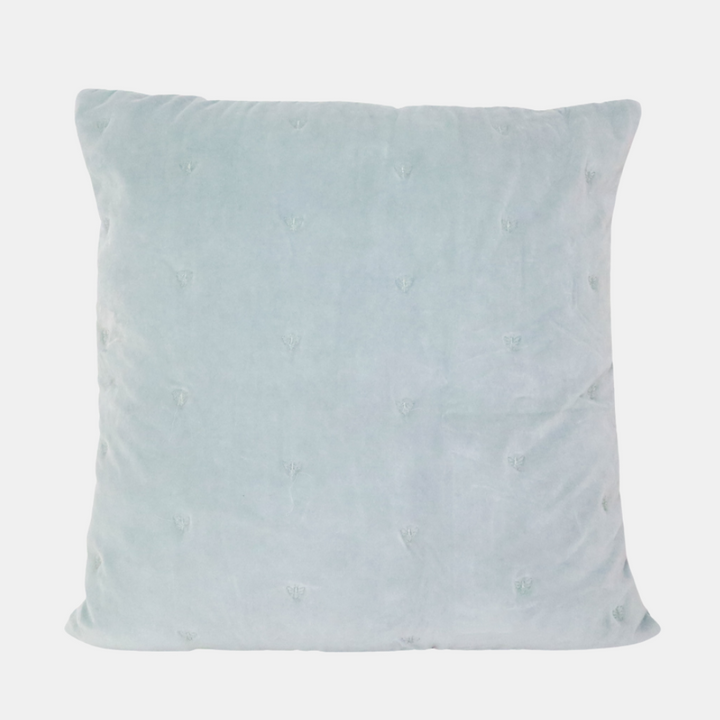 Raine & Humble | Mason Bee Velvet Cushion 60cm - Sky Grey | Shut the Front Door