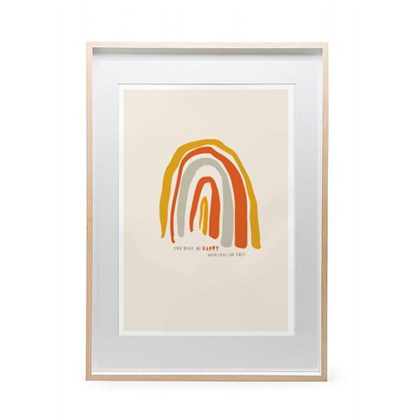 MAIKO NAGAO | Happy Rainbow Print A3 *Excludes Frame* | Shut the Front Door