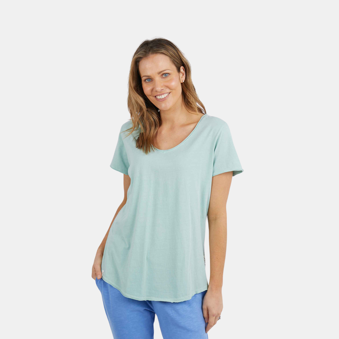 Elm Knitwear | Fundamental Vee Tee - Surf Spray | Shut the Front Door