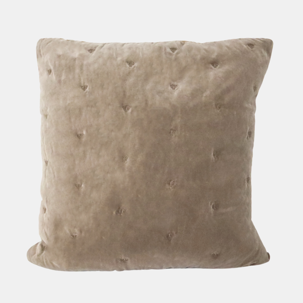 Raine & Humble | Mason Bee Velvet Cushion 60cm - Stone | Shut the Front Door