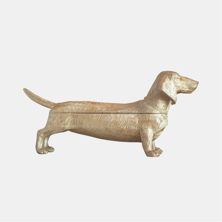 White Moose | Dachshund Secret Bowl GOLD | Shut the Front Door