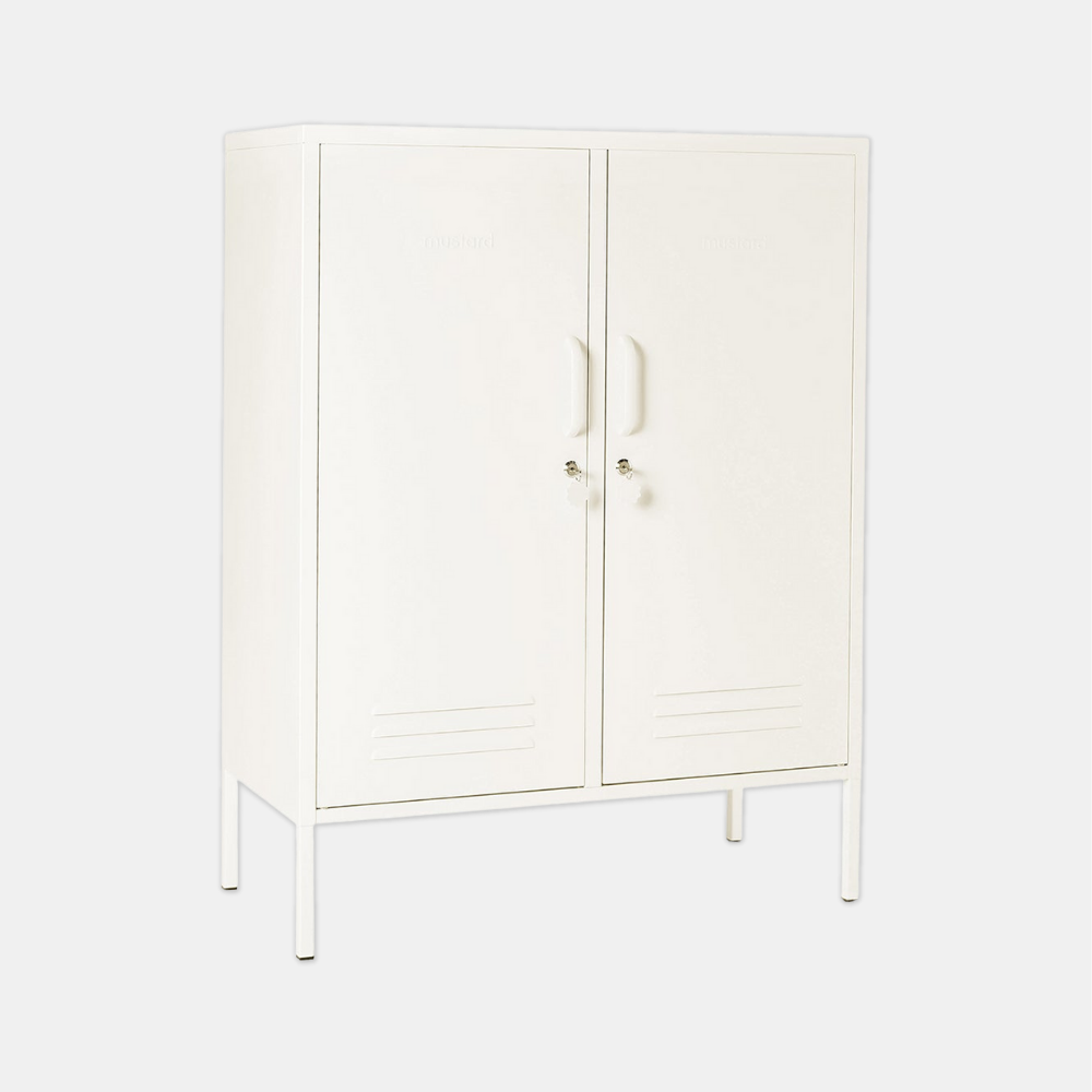 Mustard | Midi Locker - White | Shut the Front Door