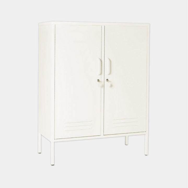 Mustard | Midi Locker - White | Shut the Front Door