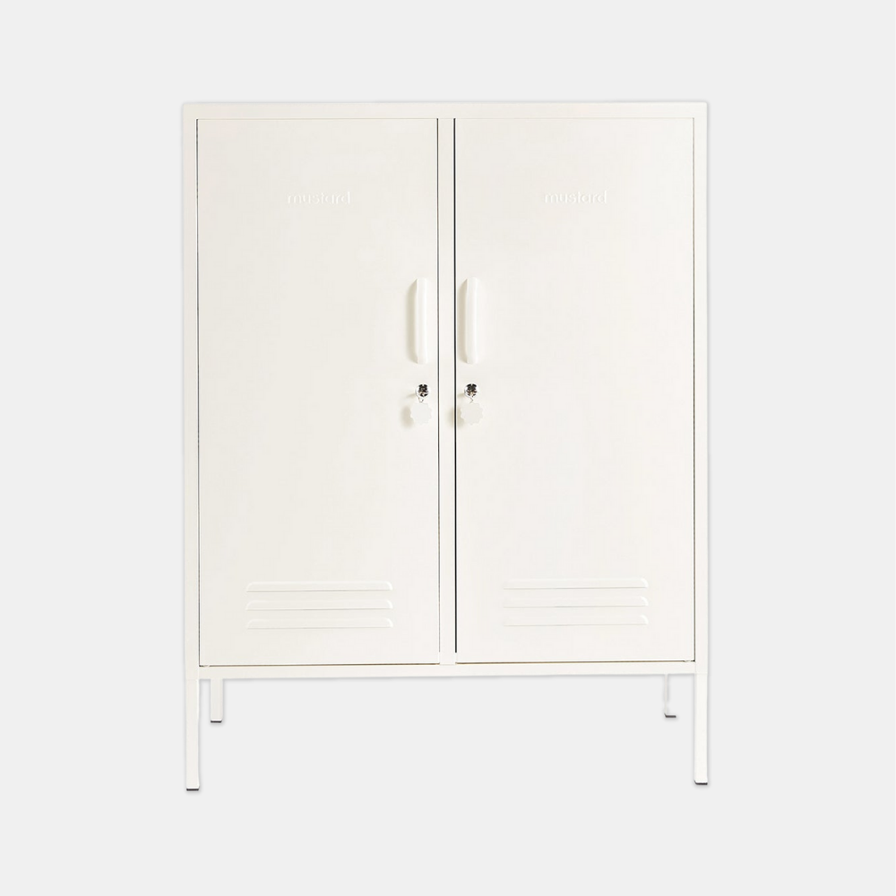 Mustard | Midi Locker - White | Shut the Front Door