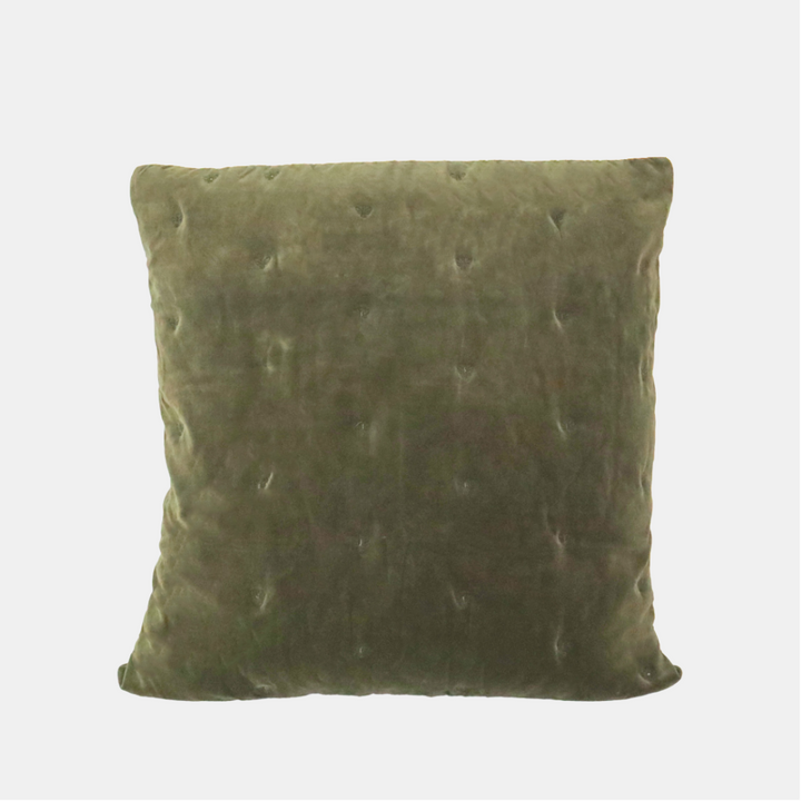 Raine & Humble | Mason Bee Velvet Cushion 60cm - Olive | Shut the Front Door