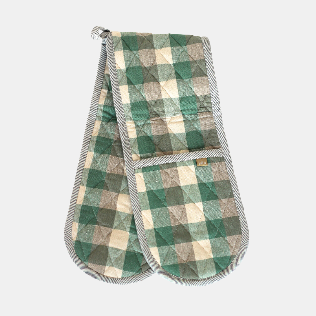 Raine & Humble | Double Check Double Oven Glove - Aqua Storm | Shut the Front Door