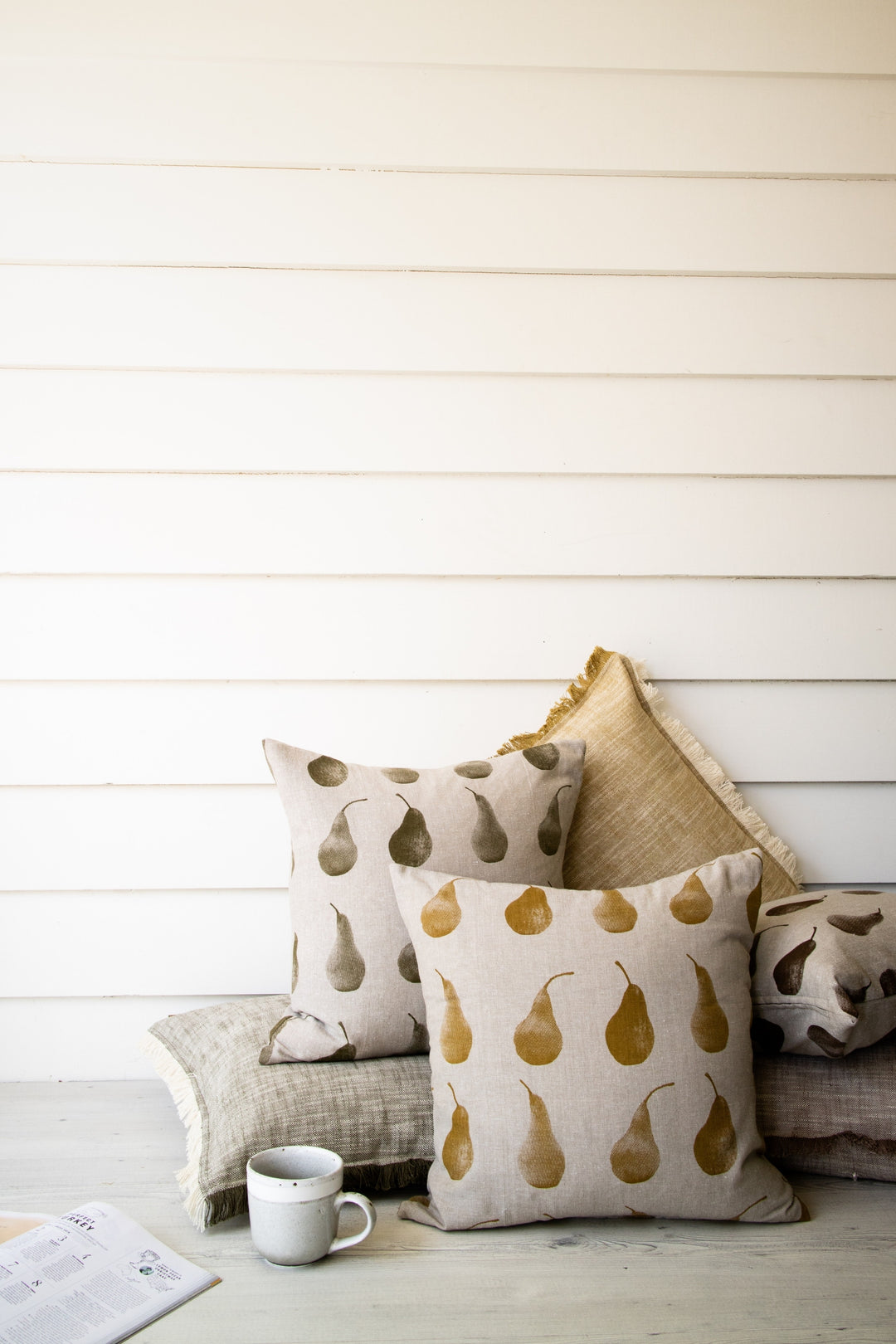 Raine & Humble | Pear Cushion 45cm - Mustard | Shut the Front Door
