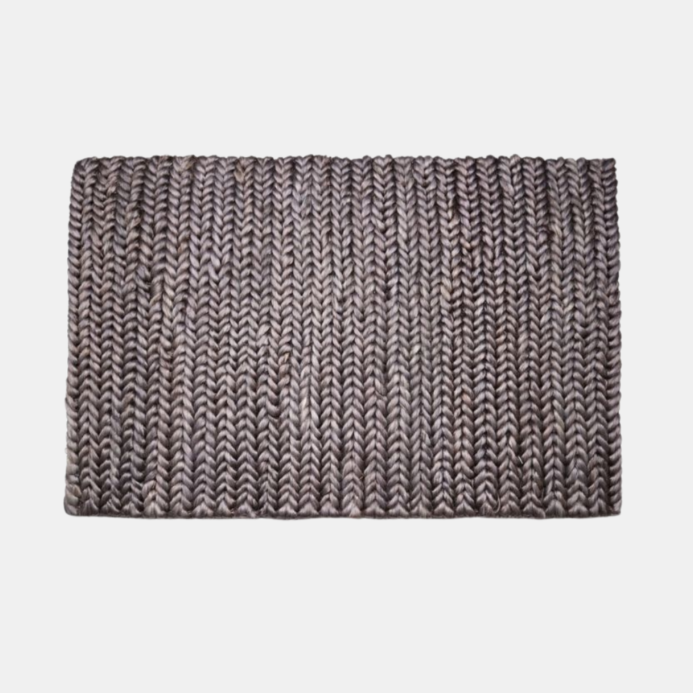 Garcia | Jute Rug Thick Tail - Dark Grey | Shut the Front Door