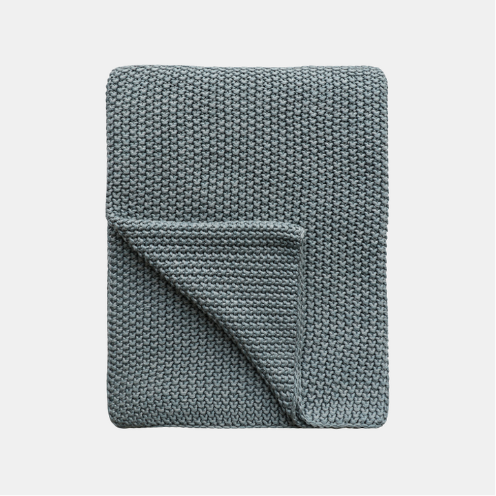 Mulberi | Devon Organic Cotton Throw - Slate | Shut the Front Door