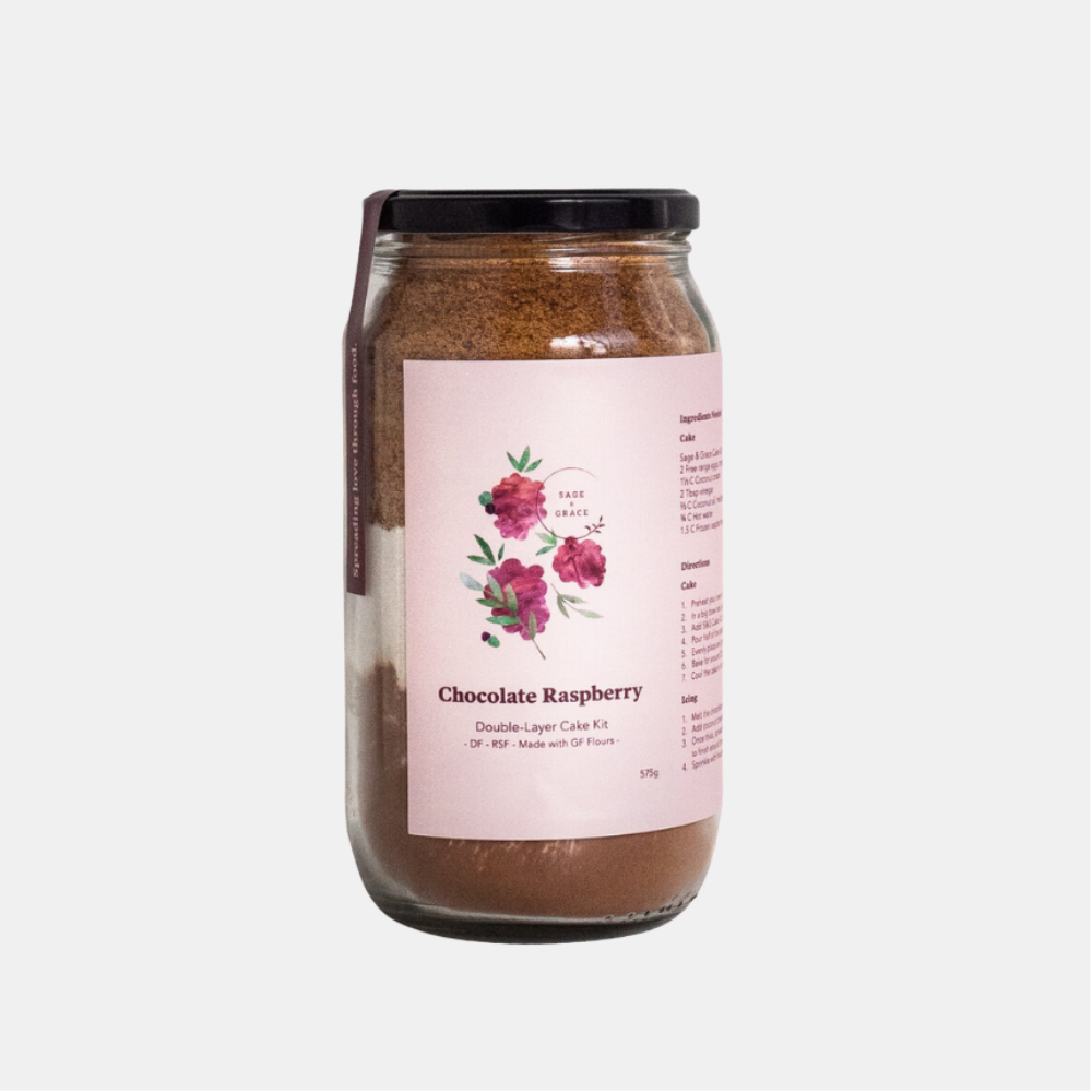Sage & Grace | Cake In A Jar - Chocolate Raspberry | Shut the Front Door