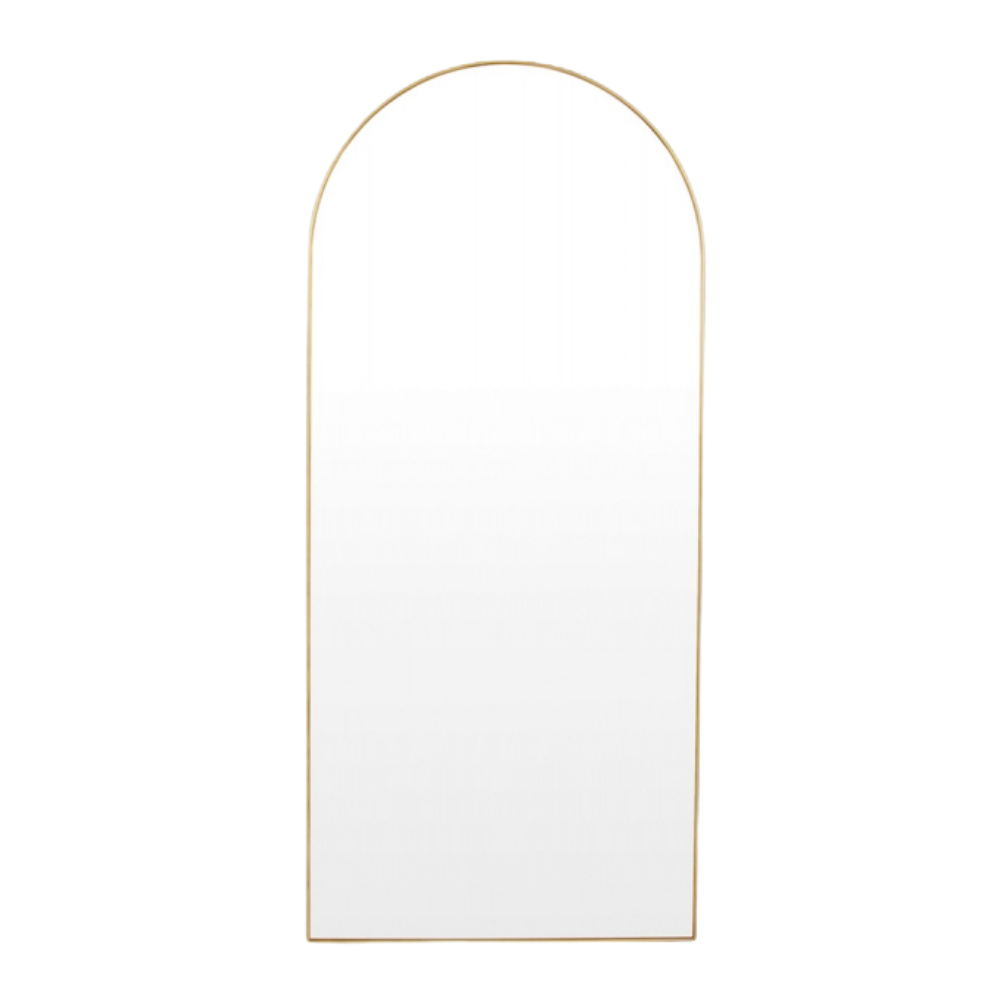 Middle of Nowhere | Bjorn Arch Floor Mirror 80x180cm Brass | Shut the Front Door