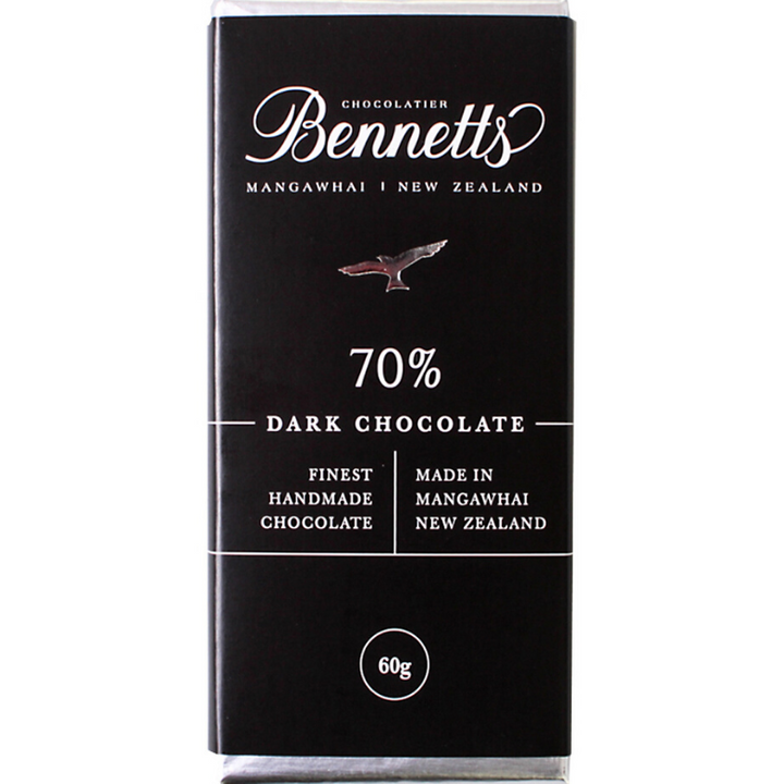 Bennetts Of Mangawhai | Bennetts 60g Bar Dark 70% | Shut the Front Door