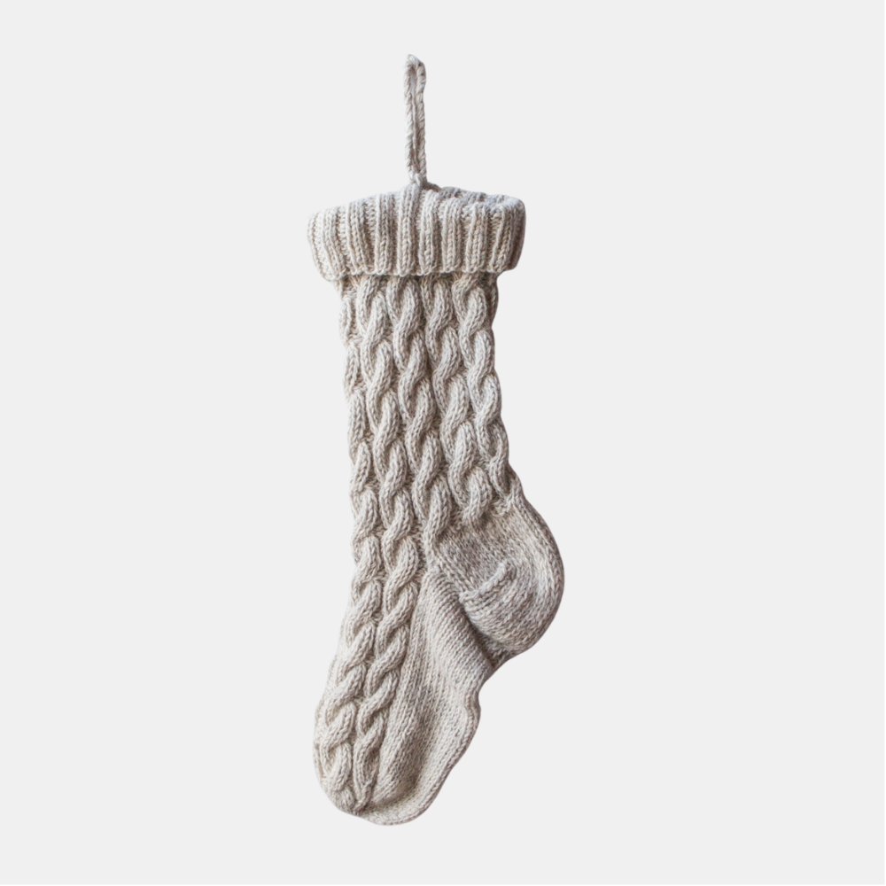 Down to the Woods | Pure Wool Hand Knitted Stocking Grey | Shut the Front Door