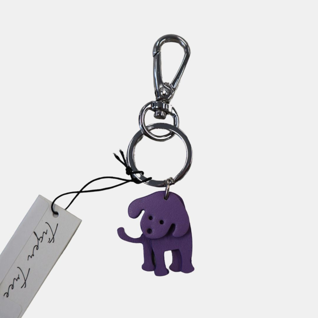 Tiger Tree | Keyring Leather Dog - Purple | Shut the Front Door