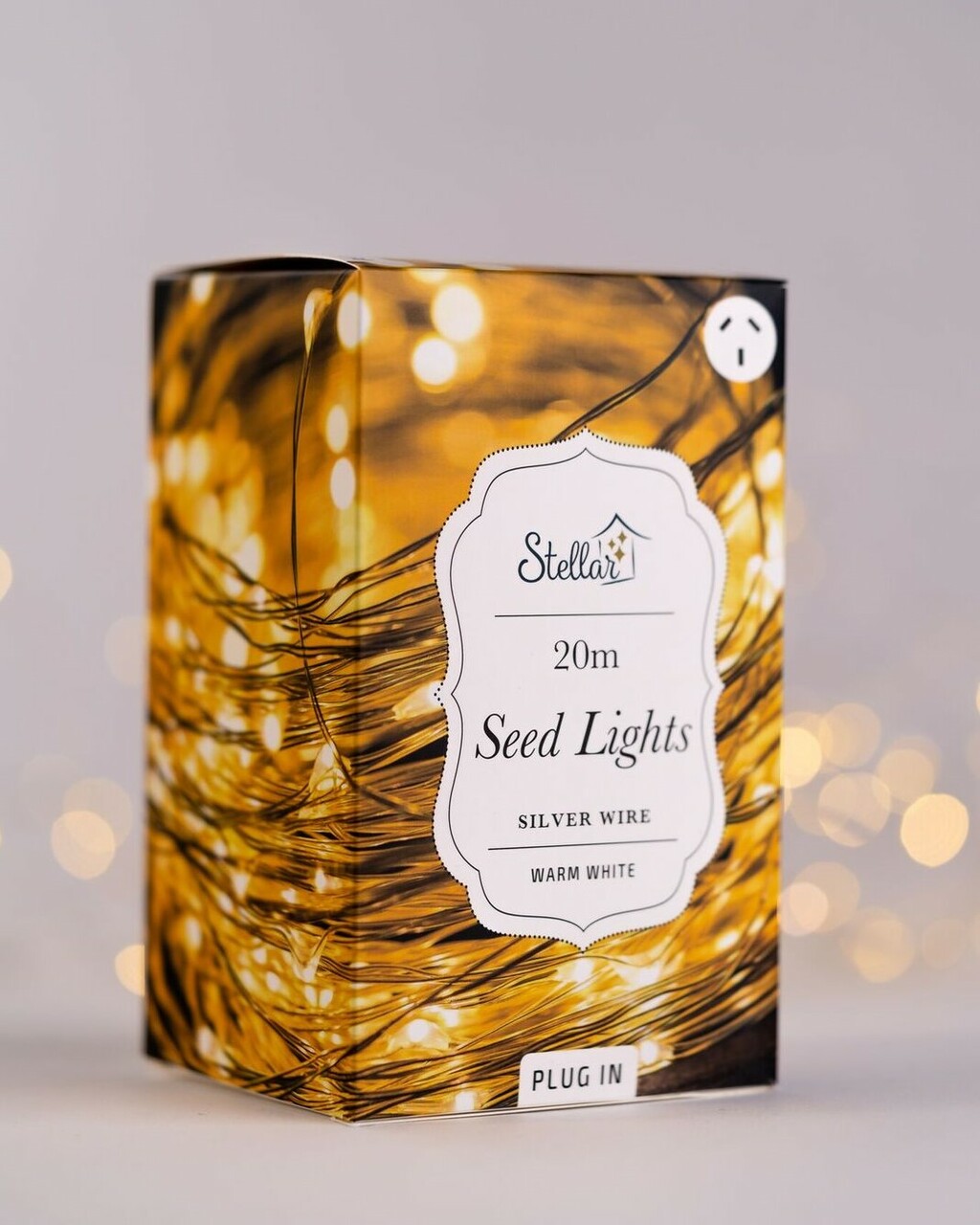 Stellar Haus | 200 LED Seed Light String Silver Warm White Plug 20m | Shut the Front Door