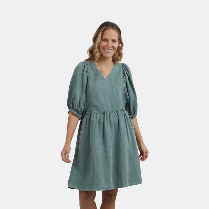 Elm Knitwear | Bliss Washed Dress - Clover | Shut the Front Door