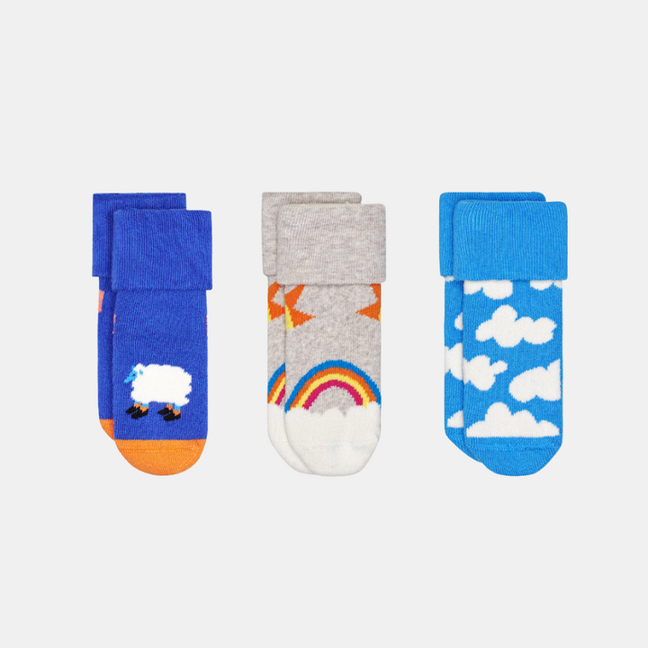Happy Socks | Socks - Gift Set Over the Clouds 3pk 0-6m | Shut the Front Door