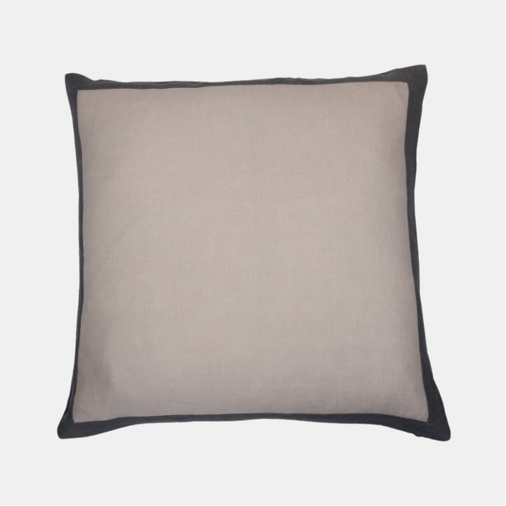 Raine & Humble | Elegance Linen Cushion 50cm - Storm | Shut the Front Door