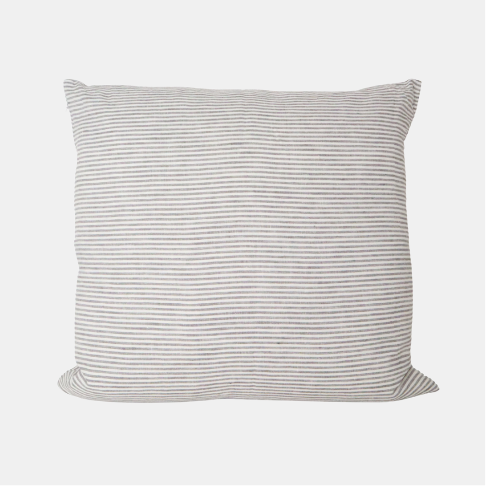 Raine & Humble | Linen Stripe Cushion 60cm - Storm | Shut the Front Door