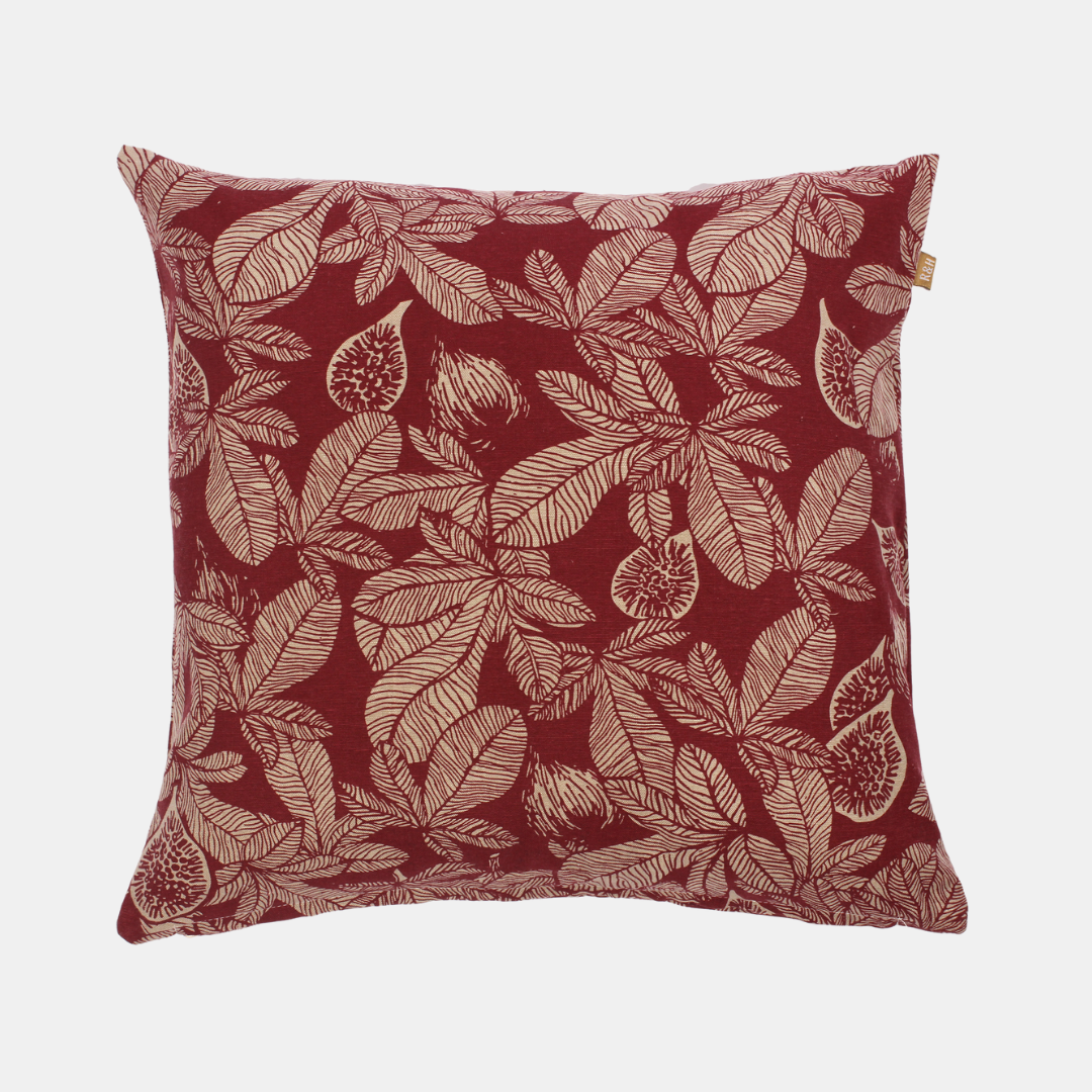 Raine & Humble | Fig Tree Cushion 45x45cm - Ruby | Shut the Front Door