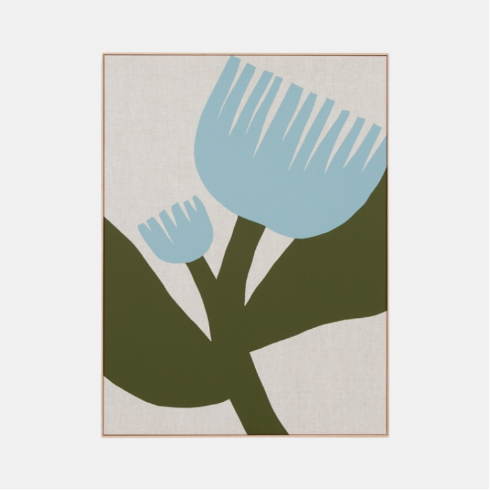 Middle of Nowhere | Framed Print - Bold Floral Blue 1 | Shut the Front Door