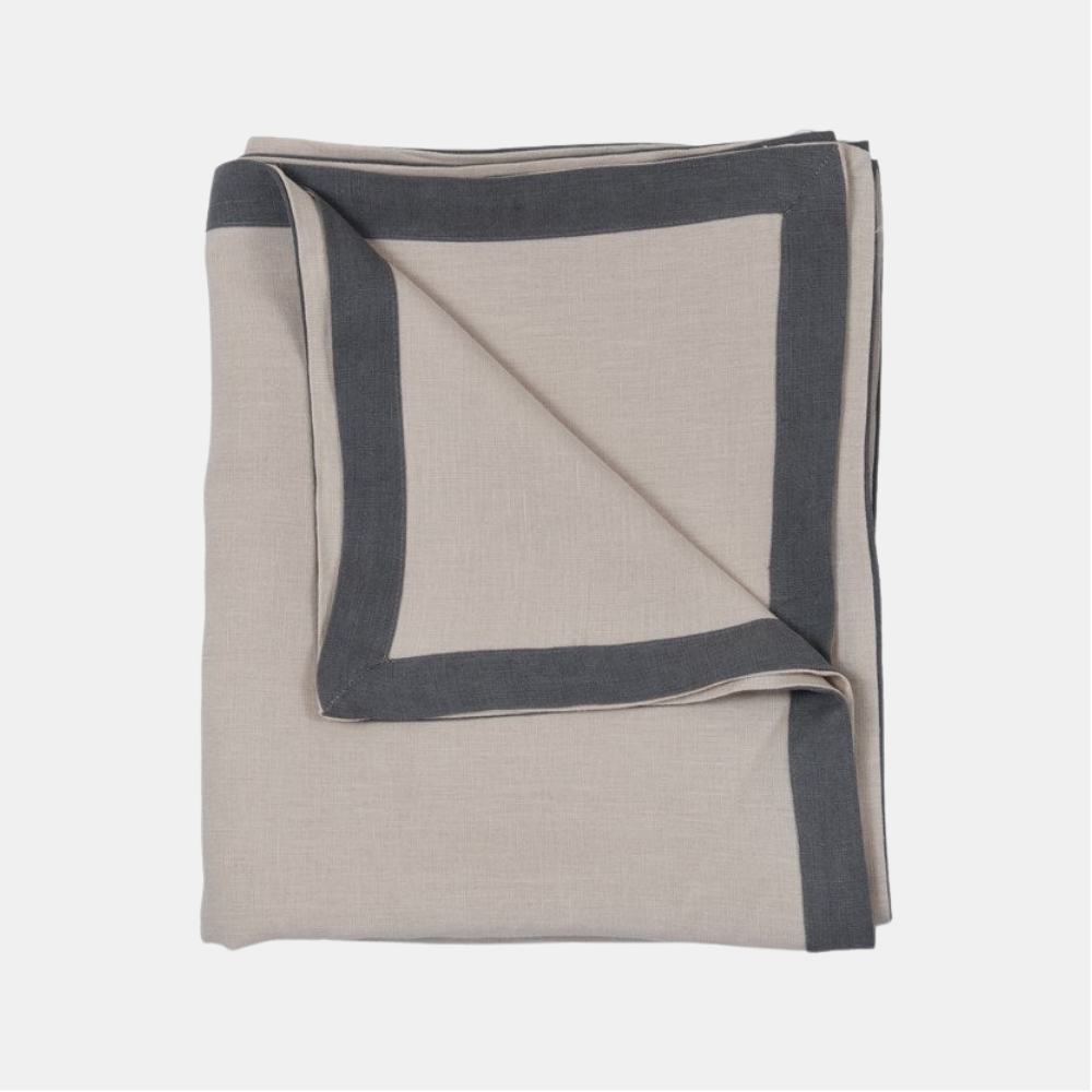 Raine & Humble | Elegance Linen Tablecloth - Storm | Shut the Front Door