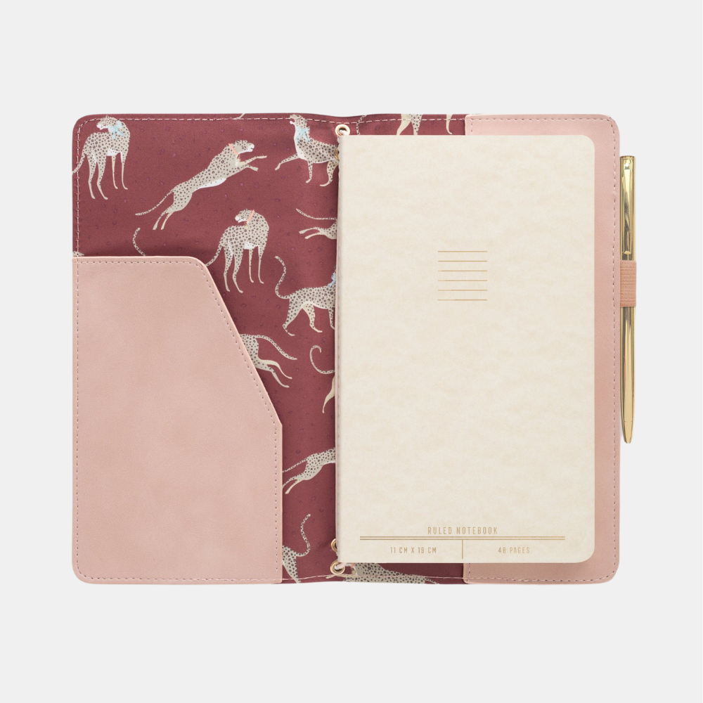 Designworks | Vegan Leather Folio with Pen - Blush Pink | Shut the Front Door
