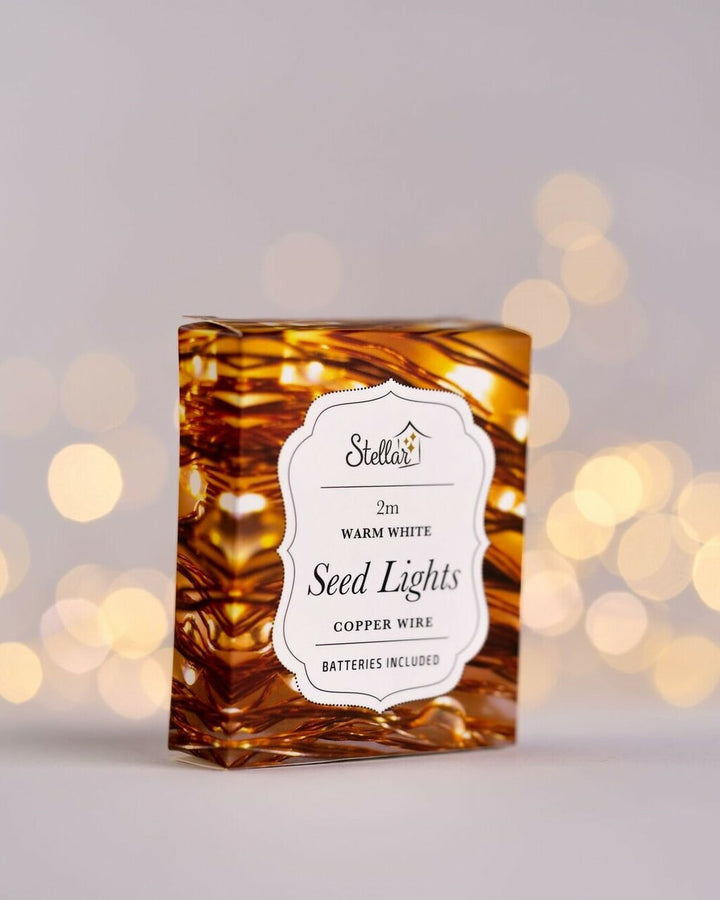 Stellar Haus | 20 LED Seed Light String Copper Warm White 2m | Shut the Front Door