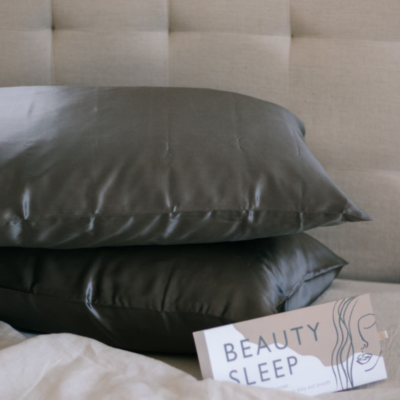 Beauty Sleep | Silk Beauty Pillowcase - Charcoal | Shut the Front Door
