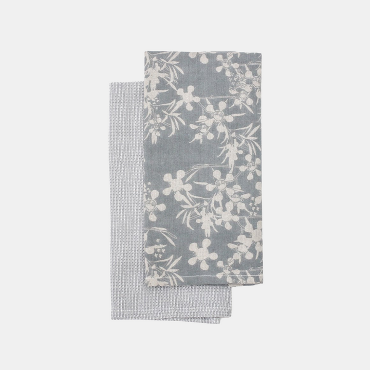 Raine & Humble | Myrtle Tea Towel S/2 - Slate | Shut the Front Door