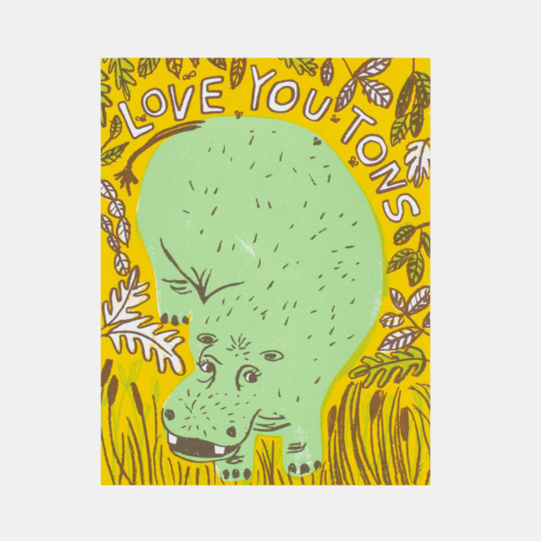 Egg Press | Card Love You Tons Hippo | Shut the Front Door
