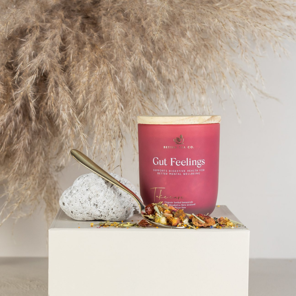 Better Tea Co | Gut Feelings Glass Jar 100g | Shut the Front Door