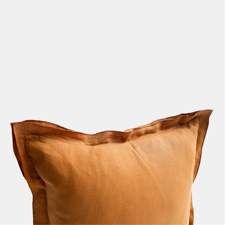 Raine & Humble | Linen Cushion 45cm - Camel | Shut the Front Door