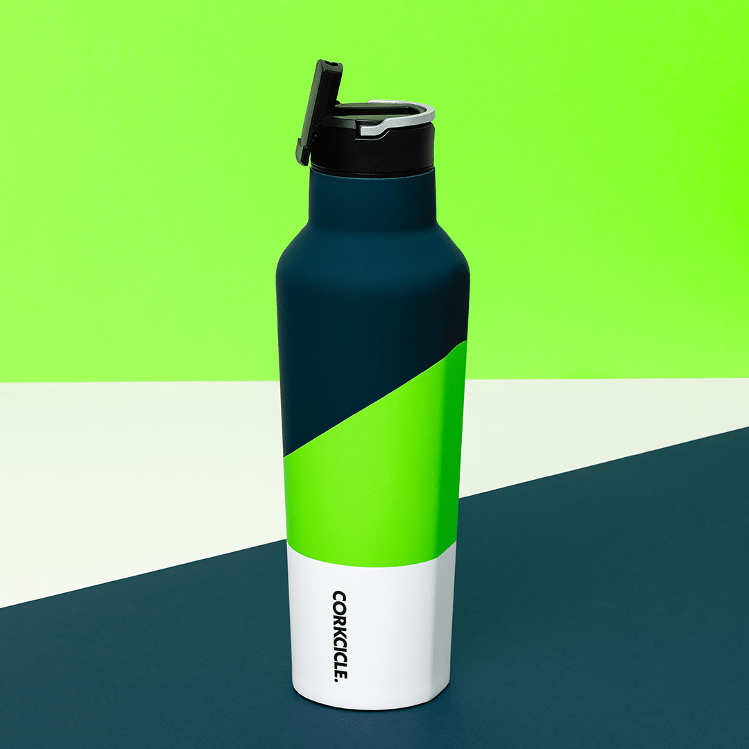 Corkcicle | Corkcicle Colour Block Sports Canteen 600ml - Electric Green | Shut the Front Door
