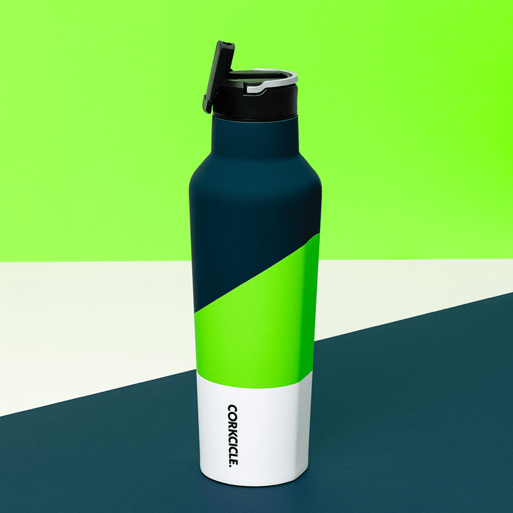 Corkcicle | Corkcicle Colour Block Sports Canteen 600ml - Electric Green | Shut the Front Door